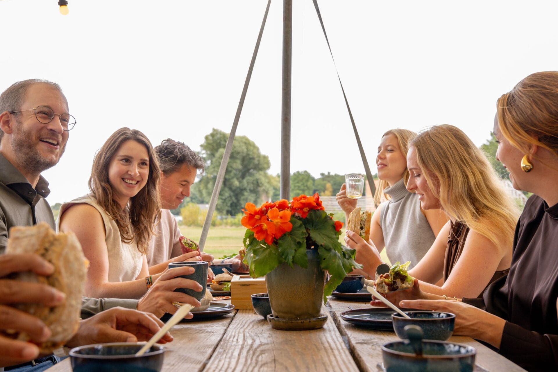 Verzorgde lunch door Brownies en Downies bij vergaderlocatie Ruimte voor Inzicht